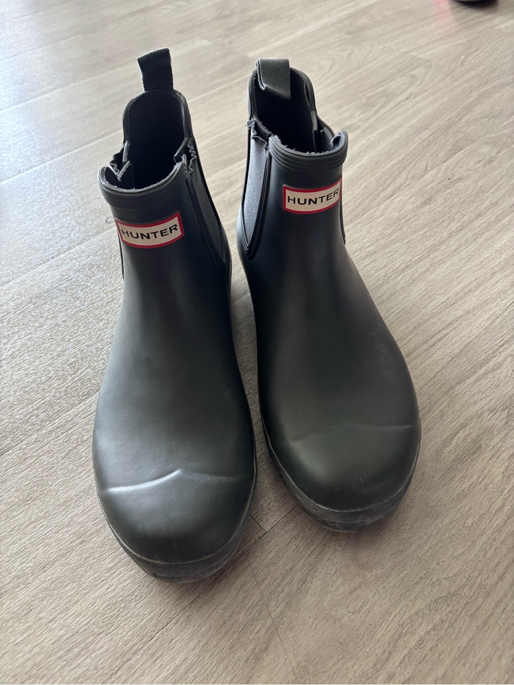 Hunter Matte Black Chelsea Rain Boots